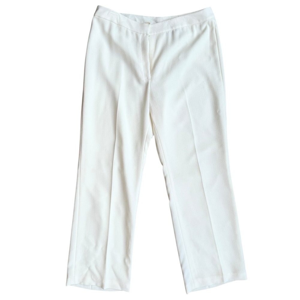 Vintage Kasper Ivory Textured Suit Pants “Catalina” Size 12, NWT